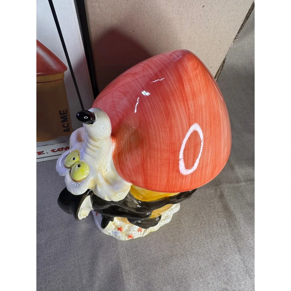 Vintage 1993 Looney Tunes Wile E Coyote Acme Rocket Cookie Jar Certified Int Box